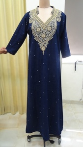 ชุดเดรสยาวถึงโต๊ะ Caftan Farasha Jalabiya ของผู้หญิง,ชุดเดรสกระโปรงยาวทำจากคริสตัลงานคาฟตานสไตล์ดูไบ - Product Image 5