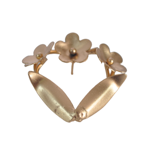 Palo de Metal dorado para decoración de jardín, palo en forma de hoja de flores de nuevo diseño, alta calidad - Product Image 1