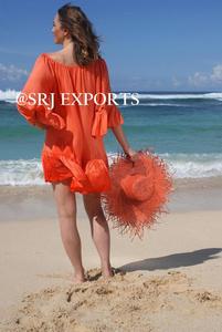 Vestido Playero con Volantes Estilo Occidental para Mujer, Diseño con Bordado Floral, Vestido Casual Bohemio de Una Pieza, Túnica Kaftan - Product Image 3