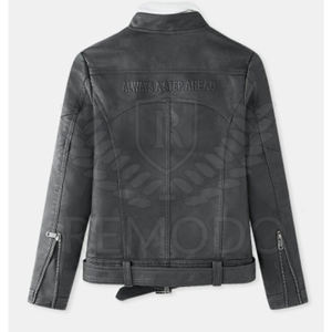 Chaqueta de Invierno para Mujer, Diseño a Cuadros, 100% Cuero, Transpirable, Acabado de Alta Calidad - Product Image 2