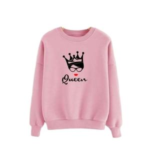 Sweat-shirt en tissu molletonné à la mode pour femmes, tenue décontractée à coupe irrégulière, 100% coton, haute qualité, à bas prix, vente en gros - Product Image 6