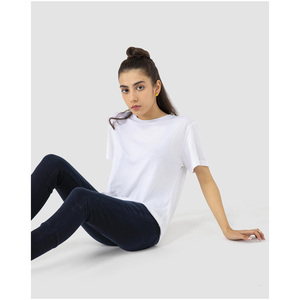 Camisetas de algodón ligeras para mujer, diseño OEM personalizado, logotipo personalizado, ropa de verano. - Product Image 1