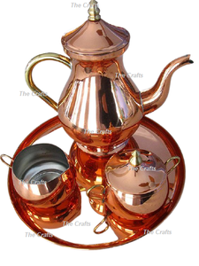 Customized Size And Shape Serving <b>Coffee</b> Kettle In Solid Copper <b>Tea</b> Milk And <b>Sugar</b> Pot For Kitchenware Use - Product Image 6