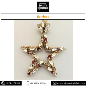 Enormes cuentas de venta 3 corte hecho 7 cm ropa de mujer bordada a mano forma de estrella Marquis pendientes de gota de cristal a precio excepcional - Product Image 2