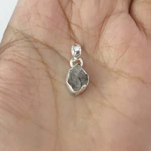 จี้เงิน925สไตล์ชนเผ่าสำหรับผู้หญิงอัญมณีหยาบประดับเพชรเฮอร์คิเมอร์ทันสมัยน้ำหนักเบาและมีสไตล์ - Product Image 3