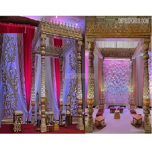 ชุด Mandap งานแต่งงานสุดหรู,ชุด Mandap คริสตัลไฟเบอร์ทันสมัยธีมมหัศจรรย์ตกแต่ง Mandap - Product Image 1