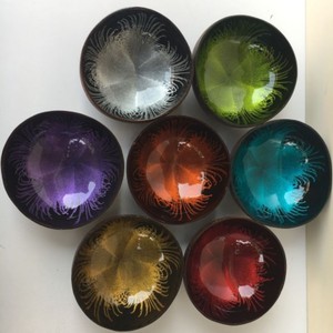 Wholesale eggshell inlay <b>coconut</b> <b>shell</b> bowls from Ha Thai lacquer - Product Image 3