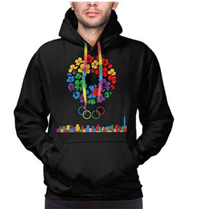 Sweat à capuche homme de marque personnalisée de haute qualité impression polaire de coton éponge français - Product Image 1