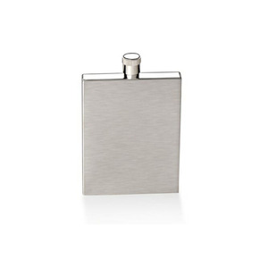 Petaca de licor de metal personalizada moderna y lujosa de acero inoxidable cuadrada en gran oferta al por mayor y suministros - Product Image 1