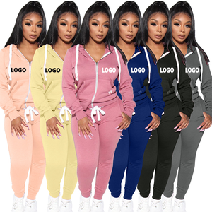 Ensemble de survêtement deux pièces de maternité pour femmes de marque personnalisée-pantalons de survêtement et sweat à capuche 100% coton évacuant la transpiration - Product Image 1