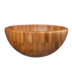 Bol de service à salade tendance pour la cuisine, les hôtels et les restaurants, forme arrondie, bol de service en bois pour les mariages et la restauration - Product Image 1