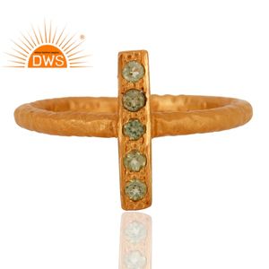 แหวนเงินแท้ทรงเจ้าหญิงประดับพลอยเพอริดอตธรรมชาติแบบซ้อนได้สำหรับผู้หญิง งานขายดีประจำปี 2026 เหมาะสำหรับงานปาร์ตี้ - Product Image 2