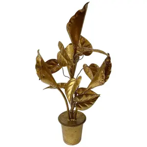 Yaldızlı Metal çiçekler zanaat yüksek kaliteli el işi çiçek vazo Modern tasarım dekoratif Trendy ekici