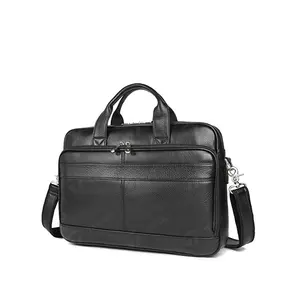 กระเป๋าหนังแมสเซนเจอร์สำหรับผู้ชาย,กระเป๋าเป้เดินทางแนววินเทจ17นิ้วกระเป๋าสะพายไหล่กระเป๋าเอกสารใส่แล็ปท็อป - Product Image 1