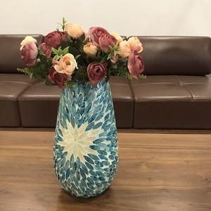 High quality best selling handmade blue mosaic <b>vase</b> <b>for</b> home decor from Vietnam - Product Image 3