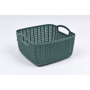 Knit basket Storage bins Plastic knitted pattern basket Plastic storage bins for use in kitchen and pantry
