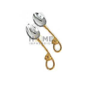 Ensemble de 2 poignées en métal et aluminium et couverts en acier inoxydable Couverts de service de luxe du fabricant indien Silverware - Product Image 5