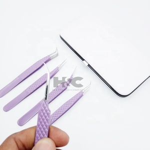 Pinzas Profesionales para Extensión de Pestañas, Puntiagudas, Plateadas, con Logotipo de Diamante, Pinzas de Acero Inoxidable Sostenible, Pinzas para Pestañas de Visón - Product Image 2