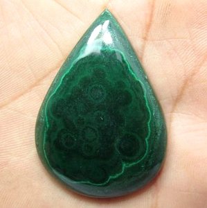 Malachite poire forme pierre précieuse en vrac bonne qualité cabochon uni fabrication de bijoux qualité naturelle incroyable - Product Image 4