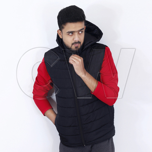 Chaleco acolchado urbano con cremallera, chaqueta básica acolchada sin mangas - Product Image 4