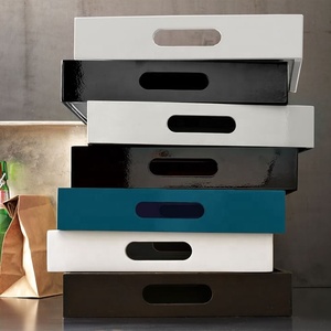 Gold <b>Large</b> Rectangle <b>Tray</b> Modern Unique Made in India Commercial Buyers Usage Home Hotel Room Wedding Restaurant 2022 Best Range - Product Image 2