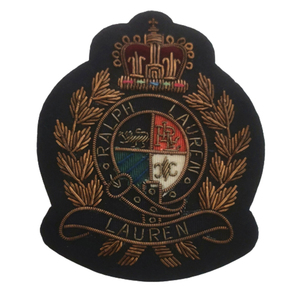 Llamativo diseño personalizado OEM marca bordado a mano hecho a mano coser lingotes Kora cobre antiguo insignias emblemas - Product Image 1