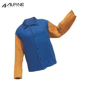 Veste en cuir pour homme, industrielle, respirante, ignifuge, confortable, pour la soudure, en cuir, pour unisexe, Alpine Industries - Product Image 1