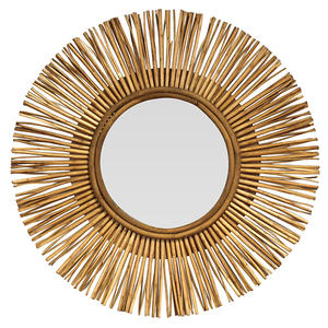 Romantic Woven <b>Rattan</b> <b>Mirror</b> Home Decor Boho <b>Rattan</b> <b>Mirror</b> Wall Decor - Product Image 1
