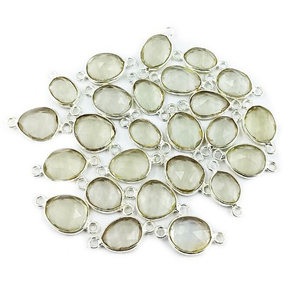 Caméra de monture pour collier, petit Rectangle, plaqué or, 6x4mm, connecteurs pour le collier - Product Image 3