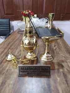 Feuilles gravées en laiton antique, fournitures d'église, nouveau design - Product Image 5