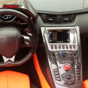 Pièces de Modification de voiture en Fiber de carbone sec, panneau de commande, couvercle de <span class=keywords><strong>Console</strong></span>, <span class=keywords><strong>climatiseur</strong></span> pour lamaco avenentador LP700 - Product Image 1