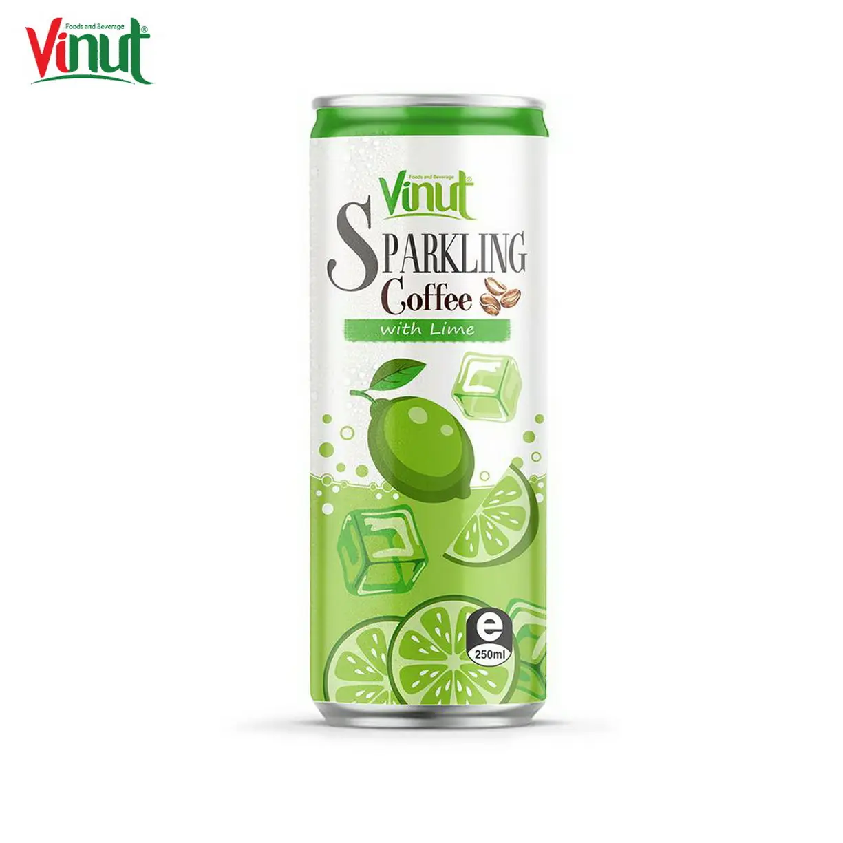 250ml VINUT Can (Tinned) Customized packaging Sparkling water Coffee with Lime Suppliers And Manufacturers