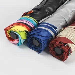 Hoge Kwaliteit Winddicht Groothandel Goedkope Promotionele Mini Kleine Zon Proof Bescherming Anti Uv Handleiding 3 Vouwen Bruiloft Paraplu - Product Image 1