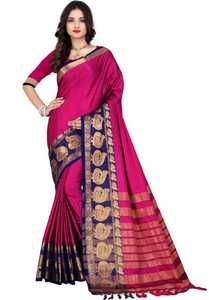 Saree en soie Banarasi avec chemisier non cousu avec vêtements traditionnels multicolores en vêtement ethnique ethnique - Product Image 5