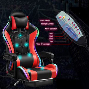 Ghế Chơi Game Trên Máy Tính Ghế Mát Xa Sống Động Chơi Game RGB PC Dành Cho Game Thủ Thể Thao Điện Tử Ghế Văn Phòng Da PU Hiện Đại Tùy Chỉnh - Product Image 2