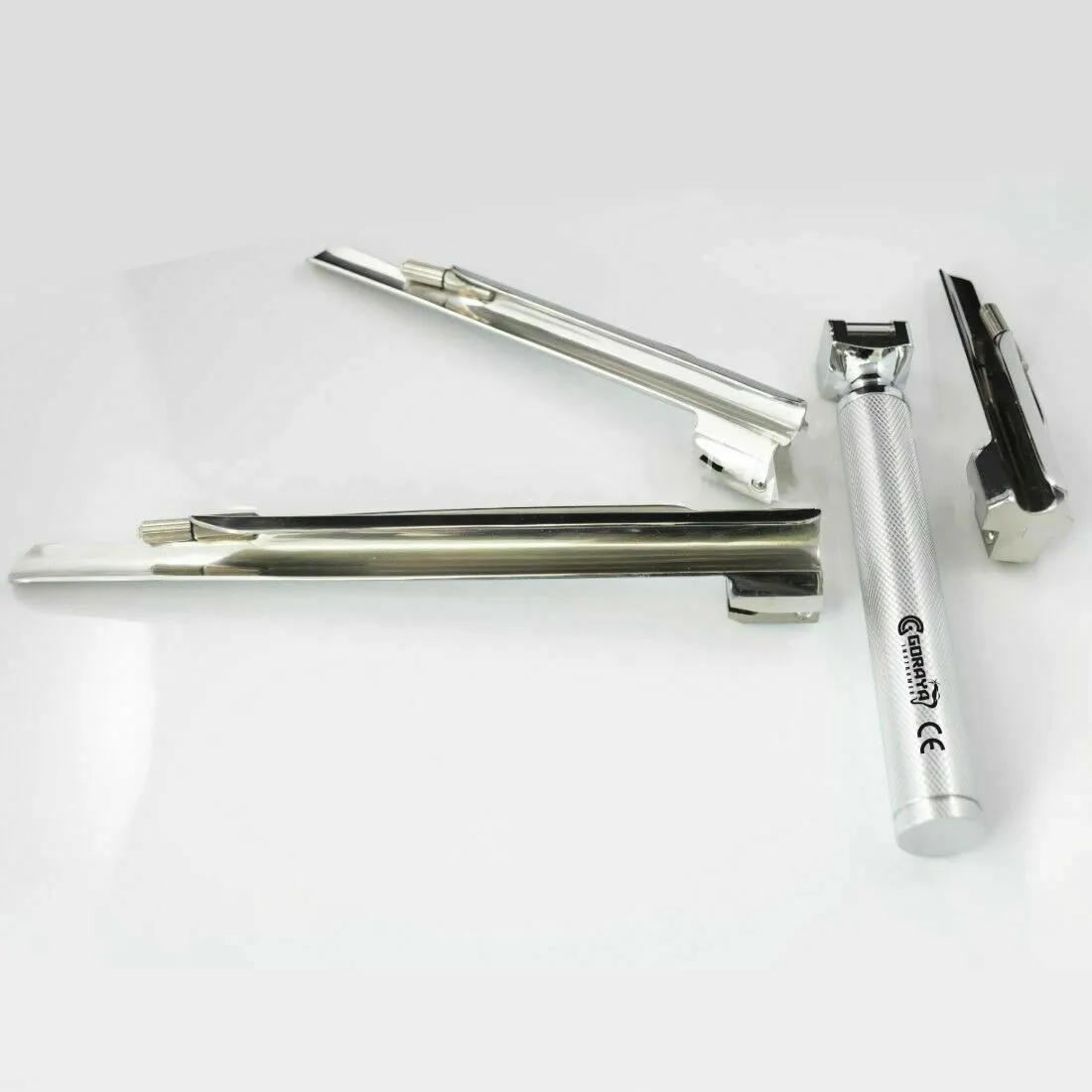 HOT SALE GORAYA GERMAN Miller Laryngoscope Set Surgical Veterinary Instruments 3 Blades 1 Small Handle CE ISO APPROVED