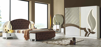 Ensemble de literie de luxe classique en bois massif, tailles personnalisables, design moderne, avec tête de lit éclairée, pour hôtels et hôpitaux