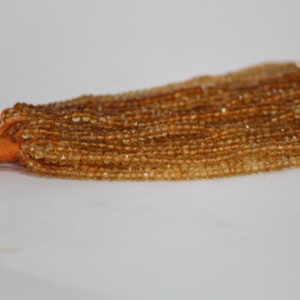 3mm 4mm Natural naranja citrino facetado Rondelle cuentas de piedras preciosas hebra para la fabricación de joyas a partir de piedras proveedor comprar precio de fábrica - Product Image 3