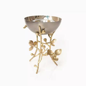 Quemador de incienso de moda para el hogar, soporte para vajilla, decoración de incienso, acabado dorado, diseño moderno, fragancia de Metal para el hogar - Product Image 2