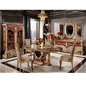 Best Ultra Luxury <b>Dining</b> Room Furniture <b>Set</b> Classy Look Golden Polish <b>Dining</b> Room <b>Set</b> European Style <b>8</b> <b>Seater</b> <b>Dining</b> Table <b>Set</b> - Product Image 1