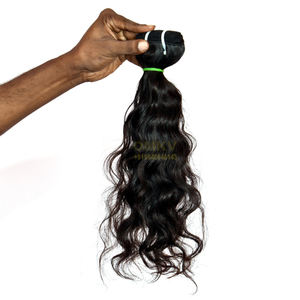 Mejor cutícula alineada 100% Extensiones de cabello Remy humano Sin procesar Onda recta Color de cabello natural Extensión de cabello indio OMKV - Product Image 5