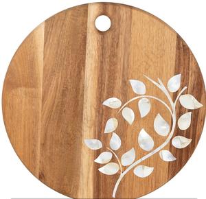 Planche à découper en bois coquille incrustée - Product Image 2