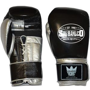 Gants d'entraînement de boxe en cuir brillant artificiel Gants de combat d'entraînement Muay Thai pour hommes - Product Image 1