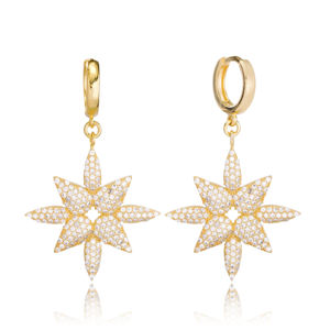 Pendientes colgantes de piedra de circón para mujer, Plata de Ley 925 hecha a mano turca, joyería para mujer - Product Image 1