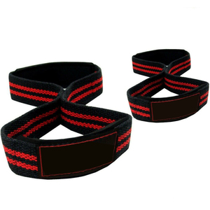 Saar Industries High Quality Polyester Cotton Figure 8 Straps New Arrival Reasonably Priced <b>Neoprene</b> for Weightlifting Custom - Product Image 3