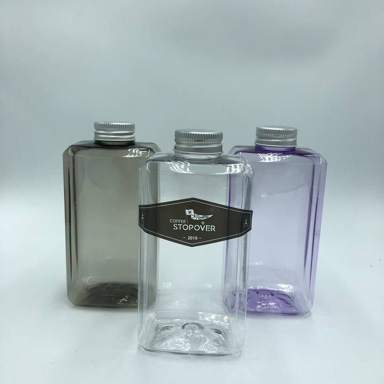square plastic water bottle