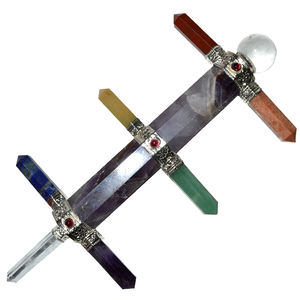 หินอเมทิสต์ธรรมชาติไม้กายสิทธิ์คริสตัลแกะสลักสไตล์ฮวงจุ้ยชอบแกะสลักหินอัญมณี - Product Image 1