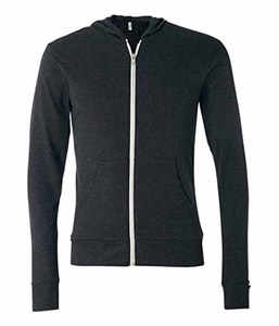 Lienzo 3909 Bella Tri-Blend Full-Zip Hoodie Fabricante Bella Canvas Custom Apparel Thermal Flex Fleece Zip Unisex Hoodie - Product Image 2