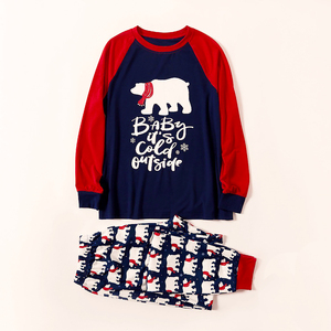 Hot sale in stock 2021 long sleeve <b>christmas</b> <b>pajamas</b> sleepwear parent-child suit - Product Image 4