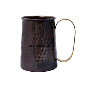 Tasse à bière martelée en cuivre tasse faite à la main de qualité supérieure classique élégant vente en gros nouveau chope à bière de luxe en gros - Product Image 4